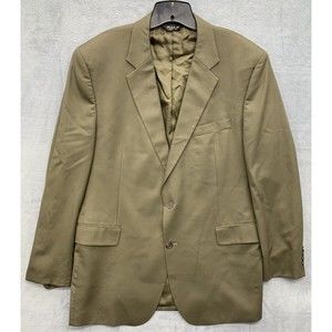 Jos A. Banks Blazer Men 46L 100% Pure New Wool Taupe Business Career Church